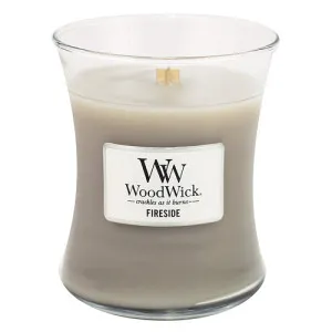 Vela perfumada WoodWick Fireside com pavio de madeira 275 g