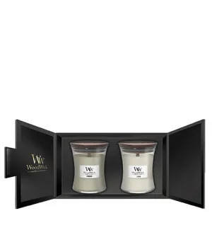 Conjunto de presente WoodWick Fireside, Linen
