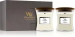 Conjunto de presente WoodWick Fireside, Linen WoodWick Fireside, Linen dárková sada