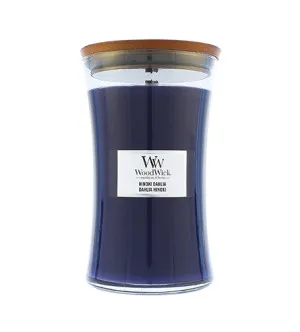 WoodWick Hinoki Dahlia vela perfumada com pavio de madeira 609 g