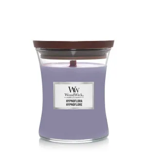Woodwick Hypnoflora vela perfumada com pavio de madeira 275 g