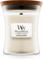 Vela perfumada WoodWick Island Coconut com pavio de madeira 609,5 g