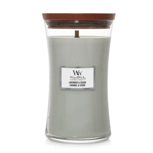 Lavender & Cedar vela perfumada com pavio de madeira 609,5 g