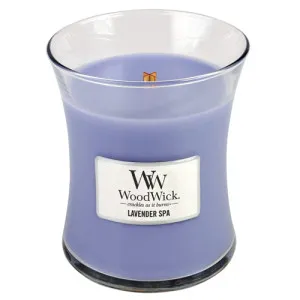 Vela perfumada WoodWick Lavender Spa com pavio de madeira para mulheres