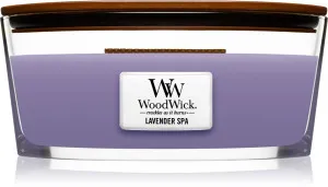 Vela perfumada WoodWick Lavender Spa com pavio de madeira 453,6 g