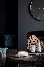 Vela perfumada WoodWick Magnolia Birch com pavio de madeira 453,6 g