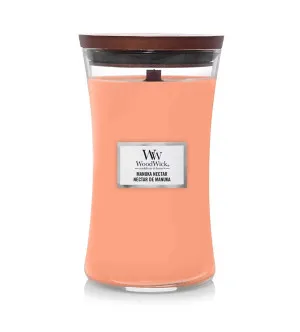 WoodWick Manuka Nectar vela perfumada com pavio de madeira 609,5 g