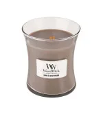 Vela perfumada WoodWick Sand & Driftwood com pavio de madeira 275 g