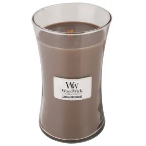 Vela perfumada WoodWick Sand & Driftwood com pavio de madeira 609,5 g