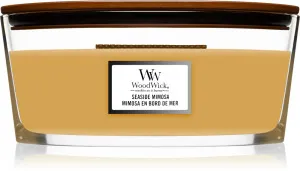 Vela perfumada WoodWick Seaside Mimosa com pavio de madeira 453,6 g