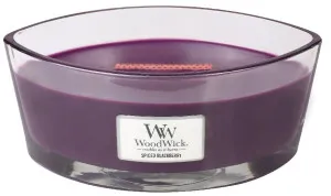 Vela perfumada WoodWick Spiced Blackberry com pavio de madeira 453,6 g