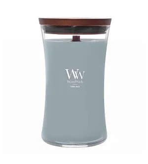 Vela perfumada WoodWick Terra Haze com pavio de madeira unissex