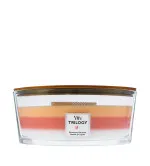 Vela perfumada WoodWick Trilogy Blooming Orchard com pavio de madeira 453,6 g