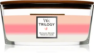 Vela perfumada WoodWick Trilogy Blooming Orchard com pavio de madeira 453,6 g