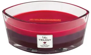 WoodWick Trilogy Sun Ripened Berries vela perfumada com pavio de madeira 453,6 g