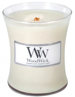 Vela perfumada WoodWick Vanilla Bean com pavio de madeira para mulheres