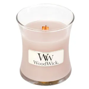 WoodWick Vanilla & Sea Salt vela perfumada com pavio de madeira para mulheres
