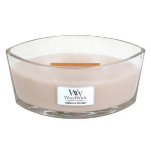 Vela perfumada WoodWick Vanilla & Sea Salt com pavio de madeira 453,6 g
