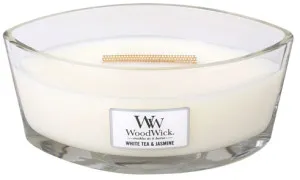 WoodWick White Tea & Jasmine vela perfumada com pavio de madeira 453,6 g