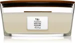 Vela perfumada WoodWick White Teak com pavio de madeira 453,6 g