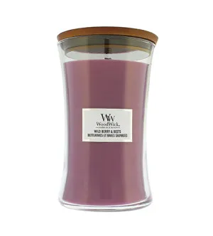 Vela perfumada WoodWick Wild Berry & Beets com pavio de madeira 609,5 g