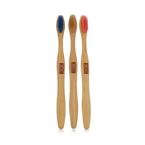 Xpel Oral Care Escova de dentes de bambu macia 3 unid.