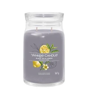Yankee Candle Black Tea & Lemon Vela Signature Grande 567 g