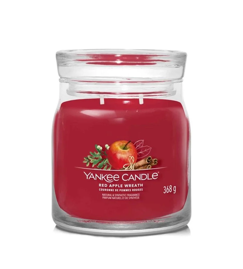 Red Apple Wreath vela Signature média 368 g