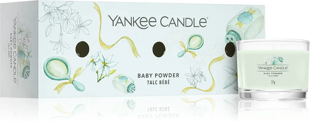 Baby Powder vela votiva em vidro 3 x 37 g 3x37 g