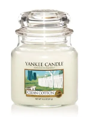 Vela perfumada Yankee Candle Clean Cotton 411 g