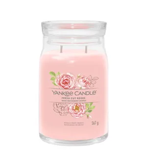 Yankee Candle Fresh Cut Roses vela assinatura grande 567 g