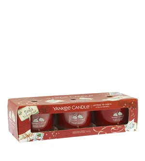 Yankee Candle Letters To Santa vela votiva em vidro 3 x 37 g