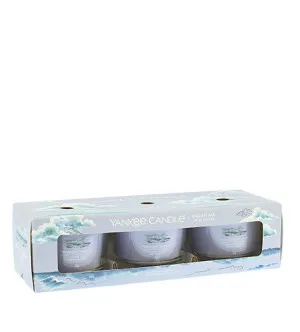 Yankee Candle Ocean Air vela votiva em vidro 3 x 37 g
