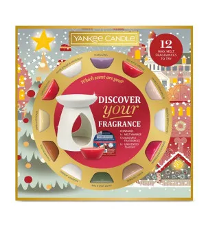 Conjunto de presente Yankee Candle Passport to the Holidays lâmpada de aroma + cera perfumada 12x22 g
