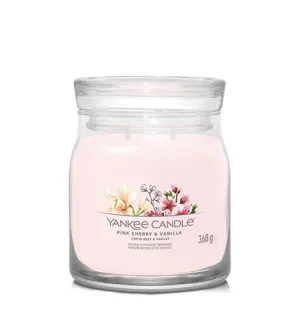Yankee Candle Pink Cherry & Vanilla assinatura vela média 368 g