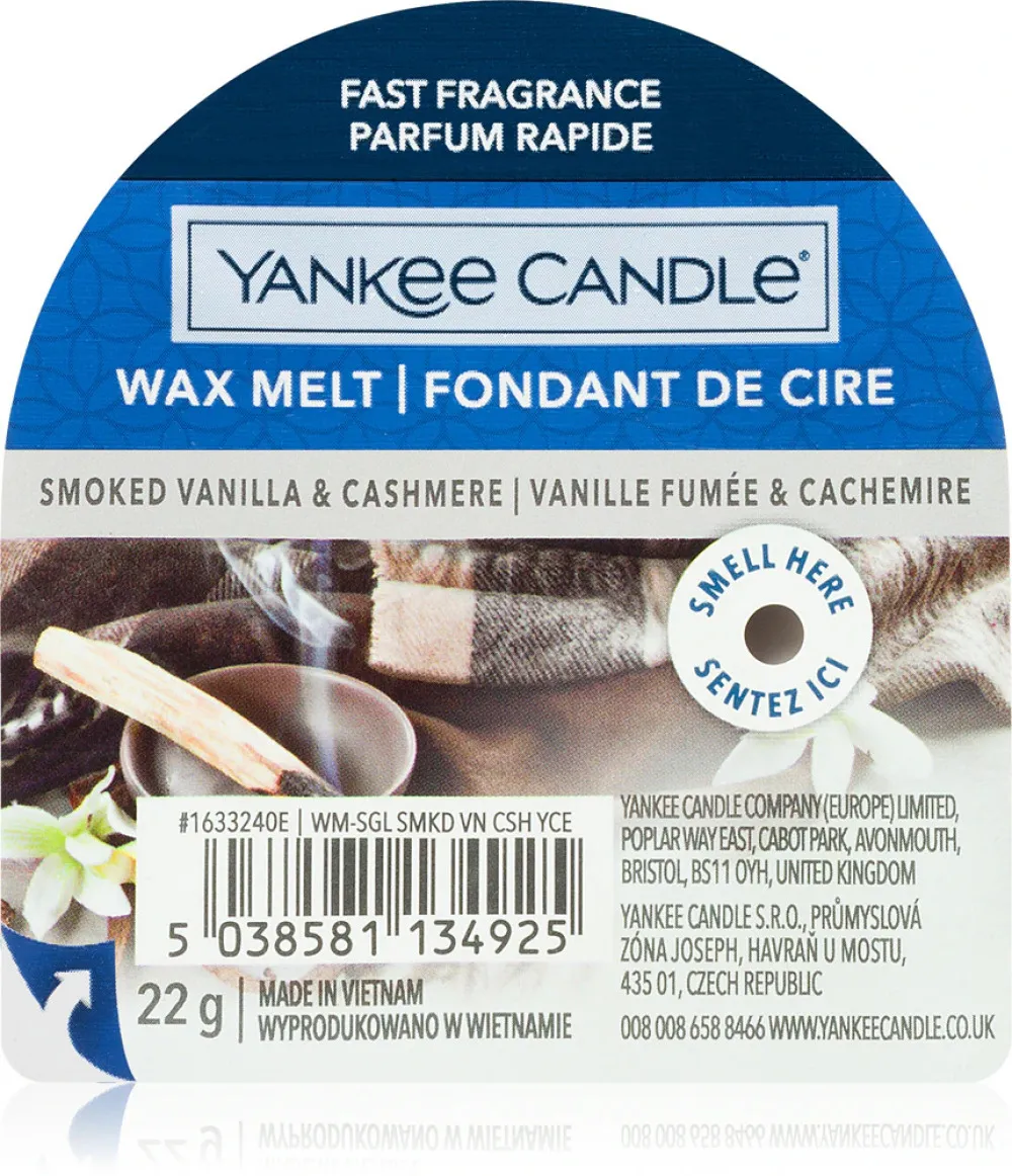 Smoked Vanilla & Cashmere cera perfumada 22 g