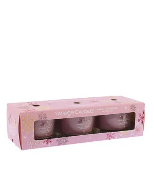 Vela votiva Yankee Candle Snowflake Kisses em vidro 3 x 37 g
