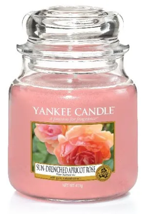 Yankee Candle Sun-Drenched Apricot Rose vela perfumada 411 g