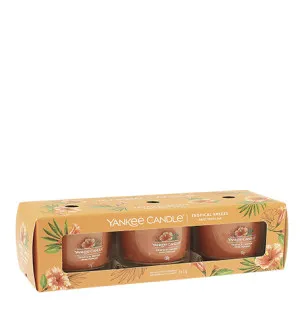 Vela votiva Yankee Candle Tropical Breeze em vidro 3 x 37 g