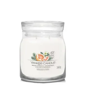 Vela Yankee Candle White Spruce & Grapefruit assinatura média 368 g