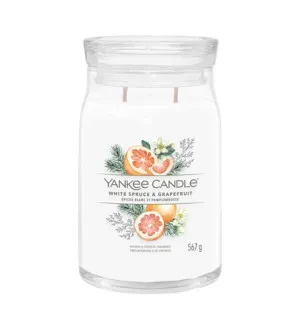 Yankee Candle White Spruce & Grapefruit assinatura vela grande 567 g