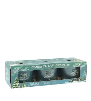 Yankee Candle Winter Night Stars vela votiva em vidro 3 x 37 g