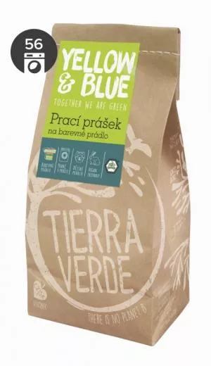 Tierra Verde Pó de lavagem para roupa colorida (saco de papel 850 g)