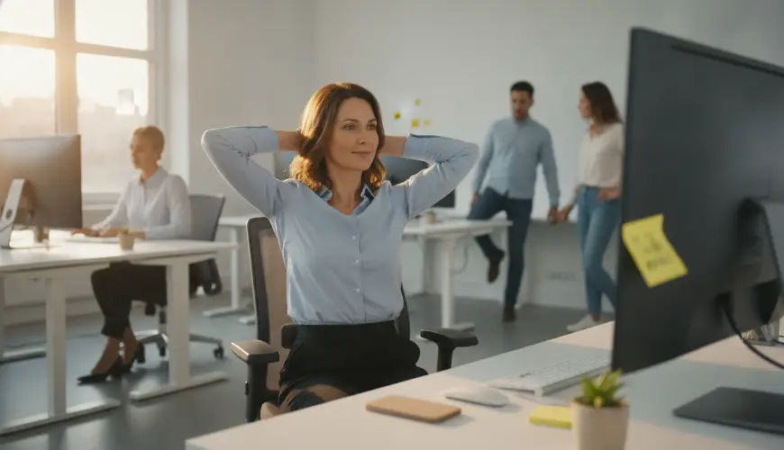 Cvičení sentado à mesa que você consegue fazer até durante uma reunião
