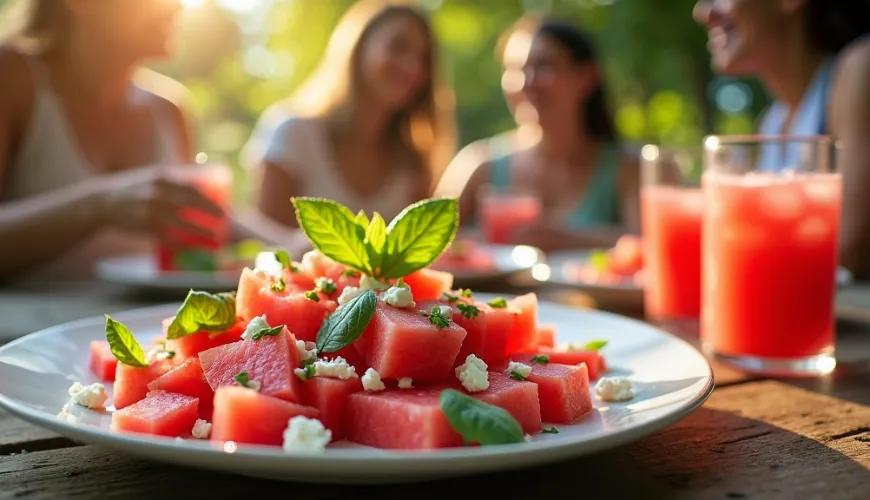 Como fazer a salada perfeita de melancia com queijo dos Balcãs