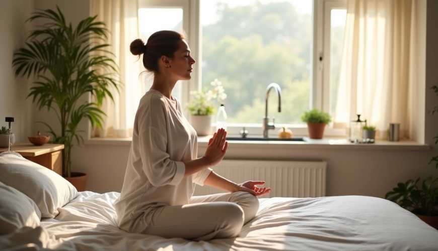 O sistema linfático desperta mais lentamente pela manhã, por isso alguns exercícios leves e respiraç