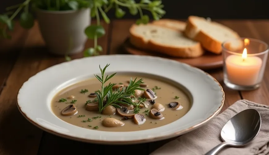 Encontre inspiração na sopa francesa de cogumelos