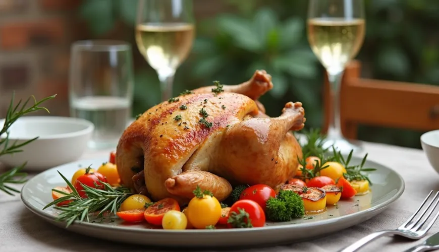 Descubra a magia do frango com legumes no forno