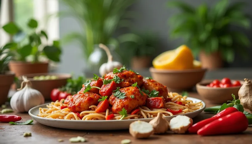 Frango apimentado ao estilo Sichuan é a receita ideal para um almoço de fim de semana.