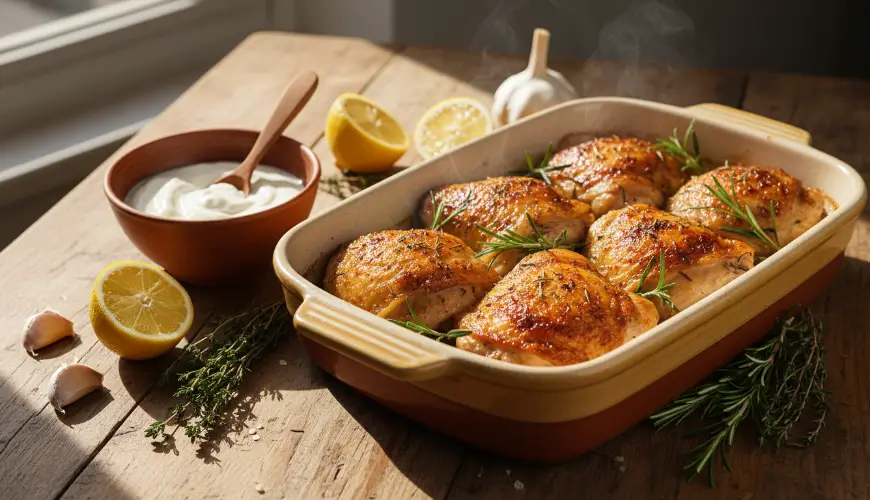 Asse o frango no iogurte e desfrute de um sabor perfeito